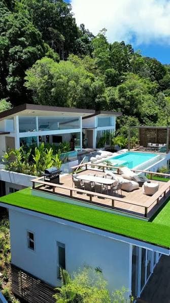 Luxury villa drone videography production