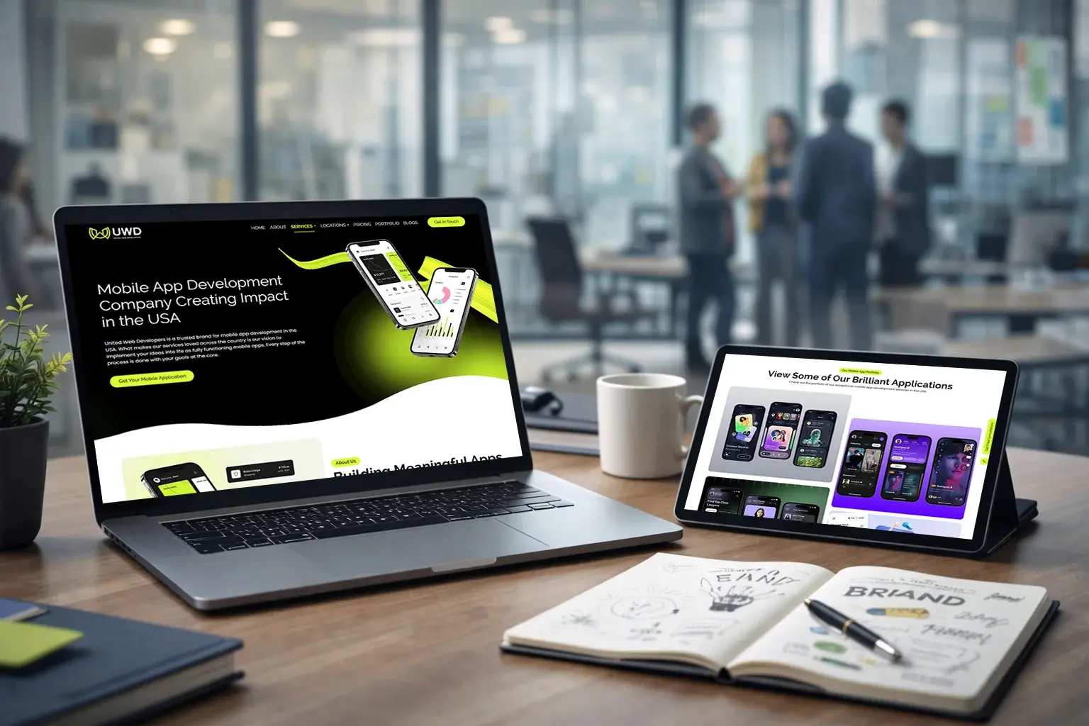 Refined brand and web design materials for a luxury travel business